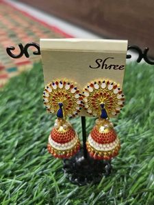 Shree Peacock Jhumka Earrings
