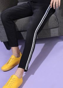 HIGHLANDER original Side Striped Black Jeans