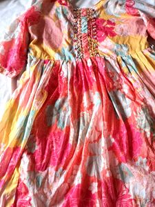 Floral Printed Anarkali Gown