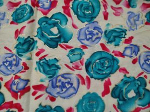 Floral Fabric - Turquoise, Pink & Gold Size 40,44