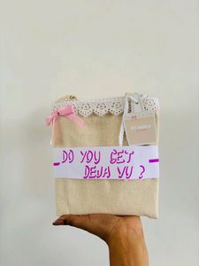White Lace Pink Bow Tote Bag