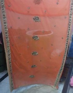 embroidered work chiffon dupatta