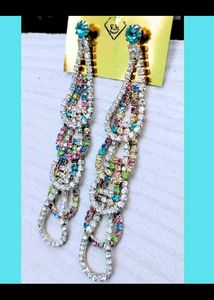 Artificial long earrings