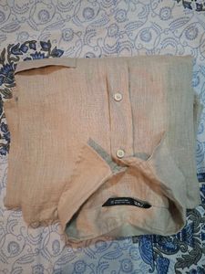 Zara Oversized Linen Blend Shirt