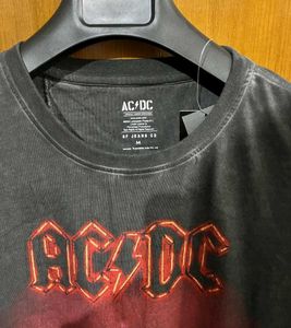 SF JEANS PANTALOONS AC DC CHARCOAL WASHED TSHIRT