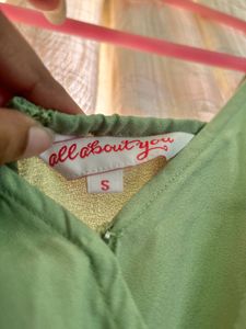 Lime Green Slit Maxi Dress