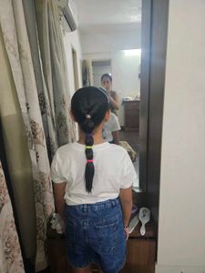 Girls' Denim Shorts & White Tee