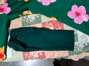 Green Floral Print Anarkali Dress