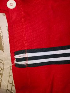 Red Sleeveless Dress Comes With White Inner Also