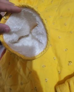 Cute Yellow fur Jacket perfect for winter