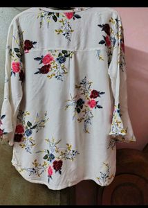 Floral White Top