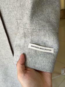 Elegant Grey handmade Trench Coat