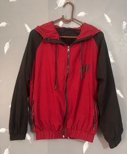 Red & Black Hooded Jacket