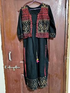 Black Kurta With Jacket