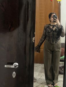 High Waisted Korean Style Trousers
