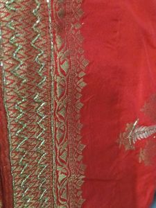 Red &amp; Gold Saree