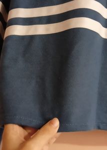 Navy Cropped Sweatshirt