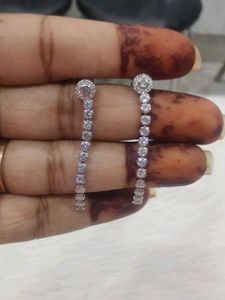 925 Sterling Silver Elegant Drop Earrings With Hal