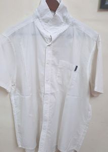 Men&#39;s Half sleeves White shirt