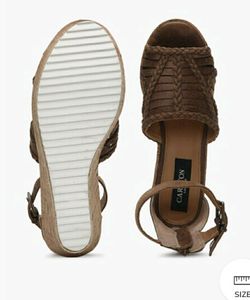 Carlton London Textured Wedges With Ankle-Loop
