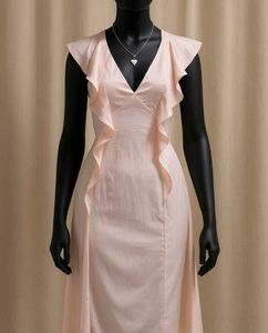 Peach Ruffle Dress