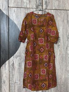 Brown Floral Kurti