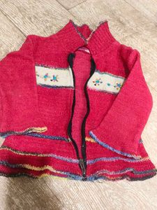 3 Cute Red Kids Cardigan