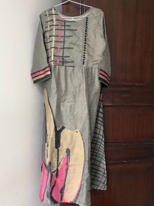 Olive And Black Kurta