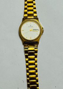 Titan Gold Color Chain Mens Watch