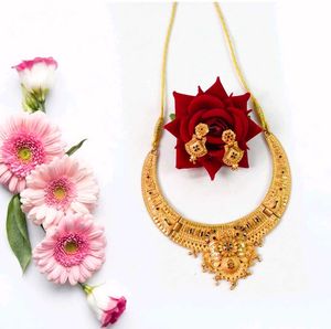 Gold-Plated Necklace &amp; Earring Set