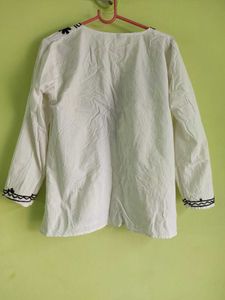 Cotton Chikankari Short Kurti