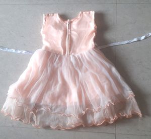 Light Peach Baby Girl Frock