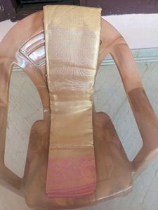Celebrity Inspired Golden Pink Saree