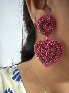 Heart shaped hanging Earrings