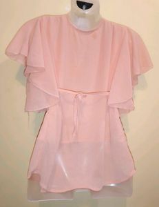 Peach Embroidered Top