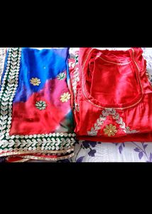 Rajputi Satin  Poshak In Red Colour