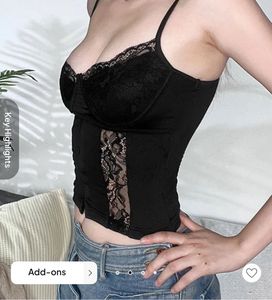 Black Lace Corset Top