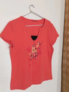 Imported Stretchable Embroidered Top M Size