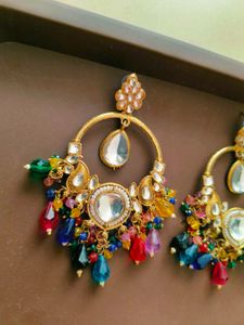 Colorful Kundan Earrings