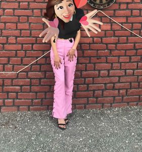 Pink Lace-Up Pants