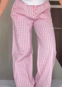 Pink Gingham Pajama Pants