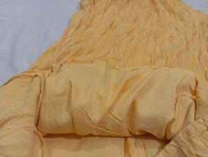 Vintage Frilled Yellow Dress