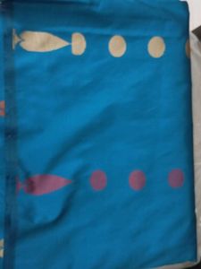 Uppada Pattu Teal Blue Saree with Gold Detail
