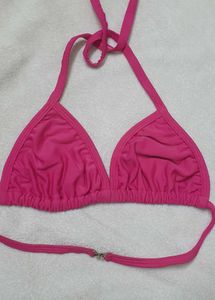 Pink Triangle Bikini Top Nylon Adjutable