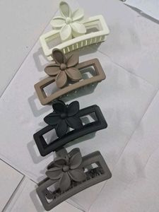 Flower Hair Claw Clip Set