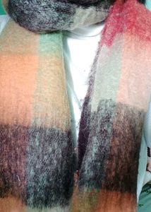 Cozy winter korean style Plaid Blanket Scarf