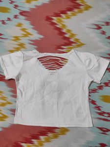 Mickey White Crop Top