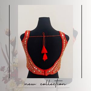 (Brand New) Hot Red Designer Sleeveless Blouse.