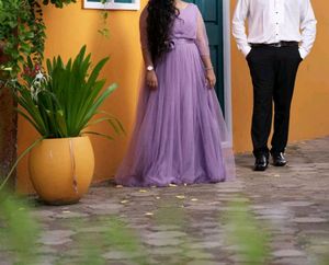 Elegant Lilac Evening Gown