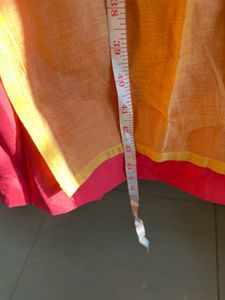 Yellow-Pink Embroidered Kurta